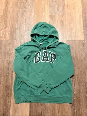 GAP Green Hooded Pullover Sweatshirt read caption for size info ^^
